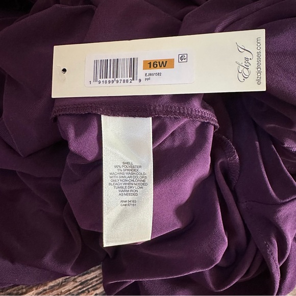 Eliza J Purple Asymmetrical Hem Surplice Dress - Picture 11 of 11